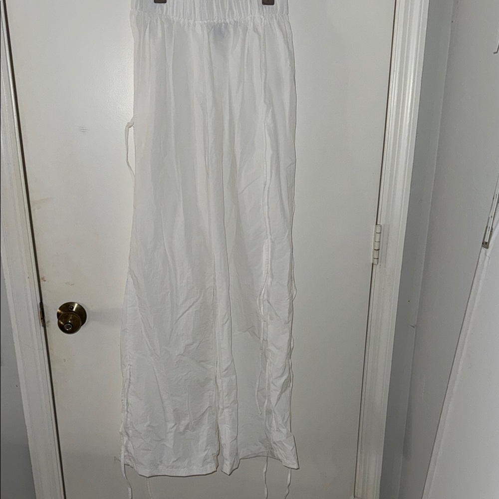 SHEIN White cargo Wide Leg